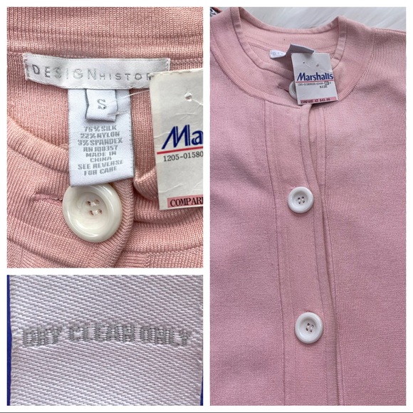 silk Design History pink cardigan w buttons NWT barbiecore - Picture 4 of 7